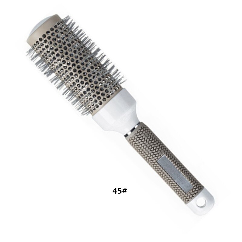 Ionic Curling Hair Brush Barber Comb Rolling Comb Hairstyling Tool Accessories for Home Beauty Salon Hair Ceramic Round Comb: 45mm