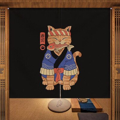 Tenda a mezza casa per Sushi Ramen in tessuto per ristorante dell'Hotel in stile giapponese: verde