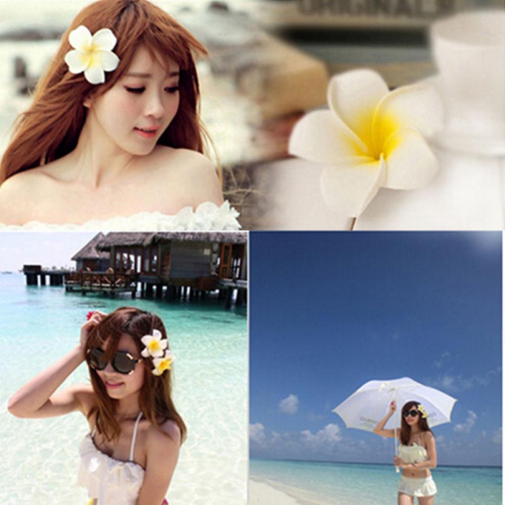 Romantische Plumeria Bloem Bruiloft Bruids Haarspelden Hawaiian Style Foam Bloem Haarspeld Frangipani Bloem Bruids Haar Clip