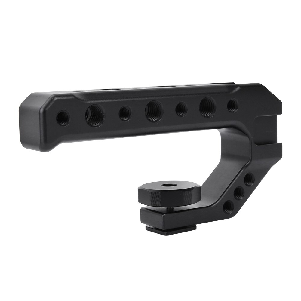UURIG R005 Universal DSLR Camera Rig Hand Grip Camera Top Handle Cold Shoe Mount 1/4''&3/8'' Holes Aluminum Alloy Camera Handle