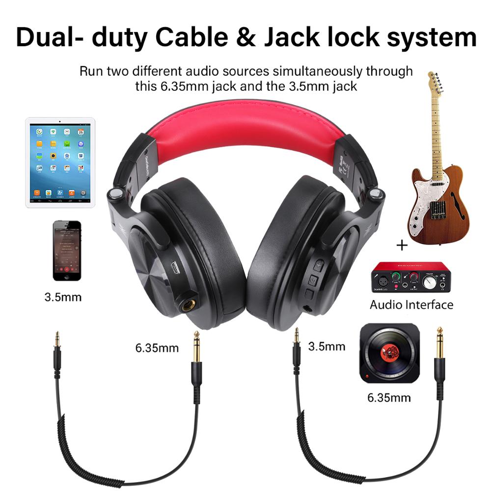 Oneodio A70 inalámbrico Bluetooth 5,0 auriculares con cable auriculares de DJ y estudio portátil auriculares para Monitor de registro