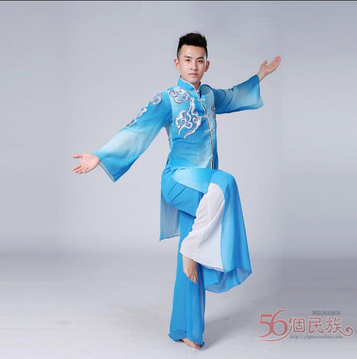 Trajes chinos de baile traje de danza del león traje nacional de Hanfu Danza antigua de los hombres