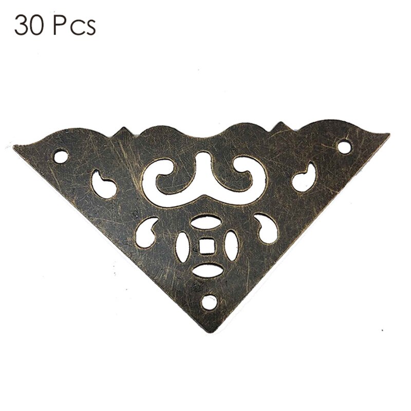 20/30Stck Möbel Metall Handwerk Antike Bronze- Schmuck Kasten Ecke Fuß Holz fallen Ecke Schutz Dekorative Ecke 35mm: G307311