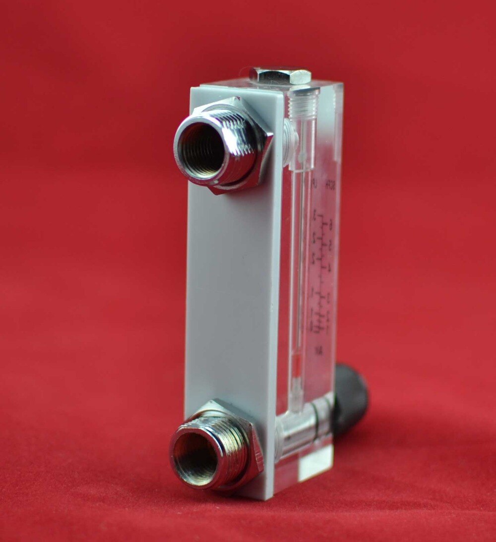 LZM-6T 4-40LPM/10-80SCFH panel type acrylic flowmeter(flow meter) with adjust valve bass fitting Female G1/4" Male M18*1.5