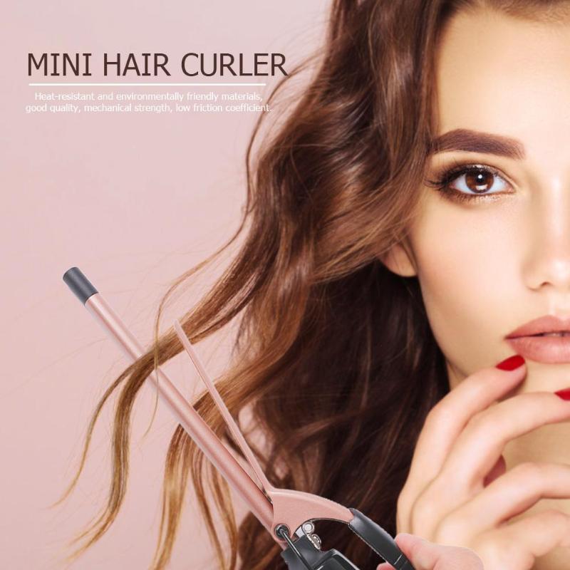 Pro Mini LCD Display Curling Iron Hair Curler Rotation Curl Wand Stick Roller Magic Hairdressing Styling Tool