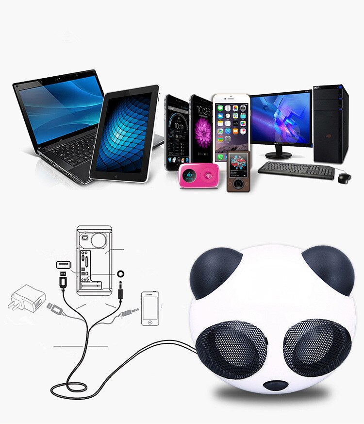 Panda USB computer speakers, audio multimedia speakers, music players, portable speaker