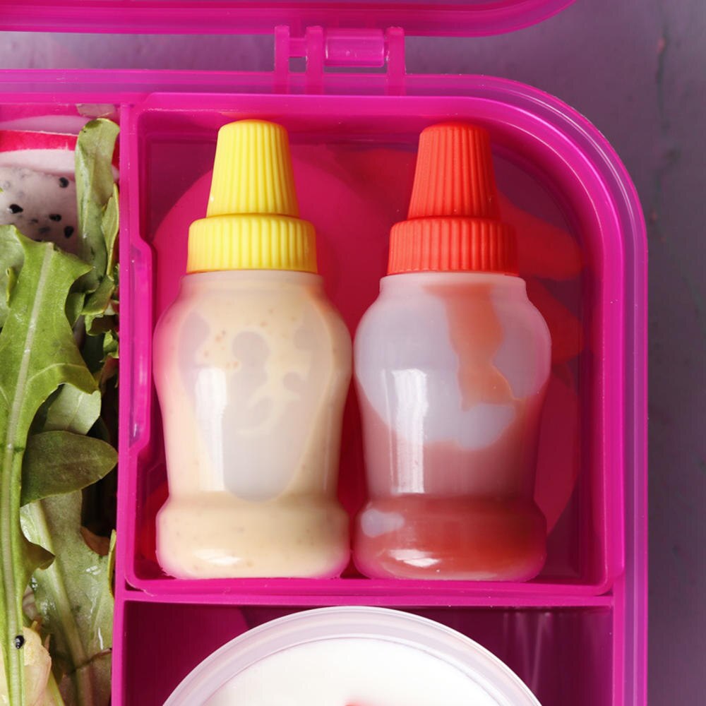 1/2 stk 25ml mini tomat ketchup flaske honning sennep bærbar liten saus beholder salat dressing beholder pantry beholdere