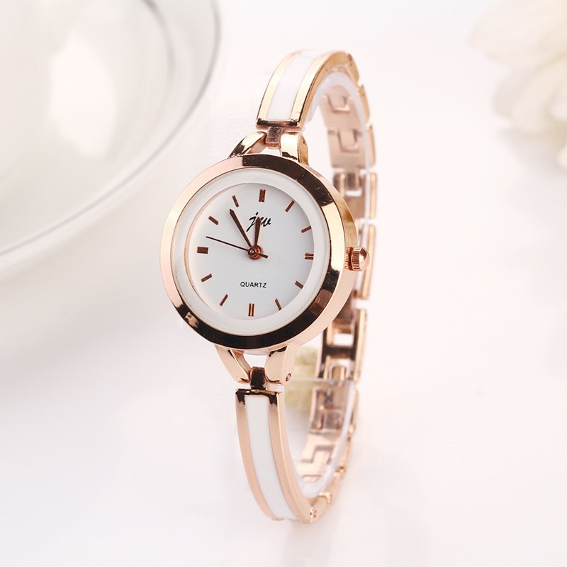 Reloj sencillo para mujer en 2 colores, reloj de pulsera delgado de , reloj de pulsera informal para mujer, reloj pequeño de cuarzo redondo LL @ 17
