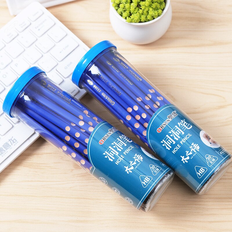 30 pcs pencil triangle HB student child correction grip 30 / bucket school student stationery office supplies writing pen