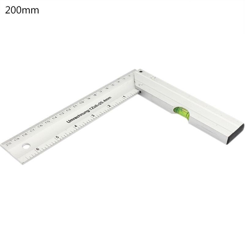 90° Carpenter Angle Finder Ruler Gauge Thickening Aluminum Woodworking Square Gauge 200mm 250mm 300mm: 200mm