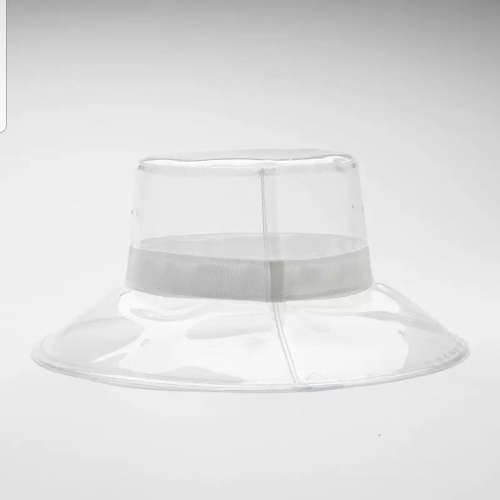 Moda kapelusz słońce kapelusz typu wiaderko czapki kobiety główna ulica letni kapelusz na plażę PVC przezroczysty osłona przeciwsłoneczna wodoodporny kapelusz przeciwdeszczowy dla mężczyzn panie: 6