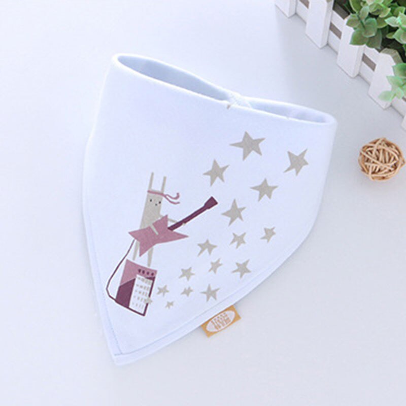 Comfortable Baby Bibs Cute Cartoon Saliva Towel Kids Feeding Double Button Bib Accessory Soft Boys Girls Scarf