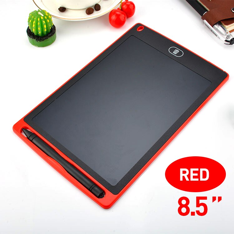 LCD Writing Board 8.5 Inch Electronic Tablet Without Battery For Children Adult 8.5 Drawing Scratch Handwriting Pad: 8.5 red