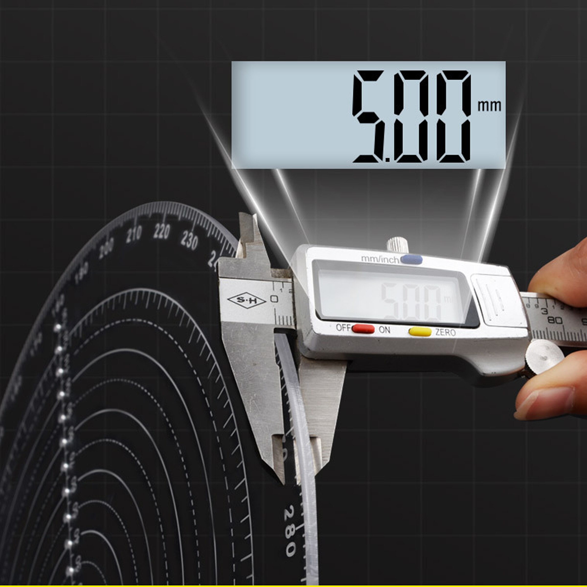 Turning centering rule lathe woodworking tool cart log measuring stick find the center compass hand-draw the round ruler