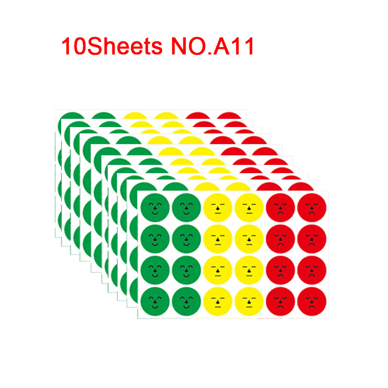 144-1440pcs Happy/Sad Smile Face Behavior Emotion Stickers 18 Styles Face Decals Behavior Chart Reward Stickers for Student Kids: Red