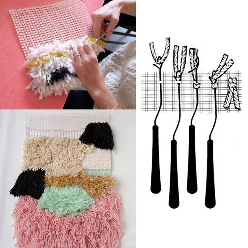 10 Rolls Pre-Cut Latch Hook Yarn Threads for Making Pillowcases Blanket Rug DIY