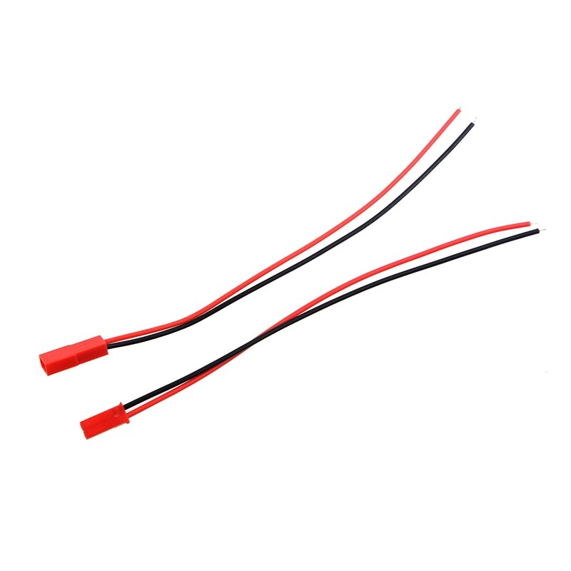 2x 18 Gauge AWG Silicone Rubber Wire Cable Red Black Flexible & 10 Pairs 150mm JST Connector Plug Cable Line Male+Female For