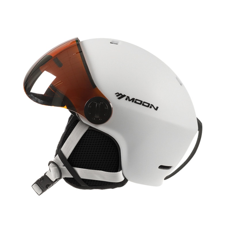 2-in-1 Detachable Wind Shield Ski Helmet Anti-fog Anti-UV Integrated Ski Goggles For Snowboarding