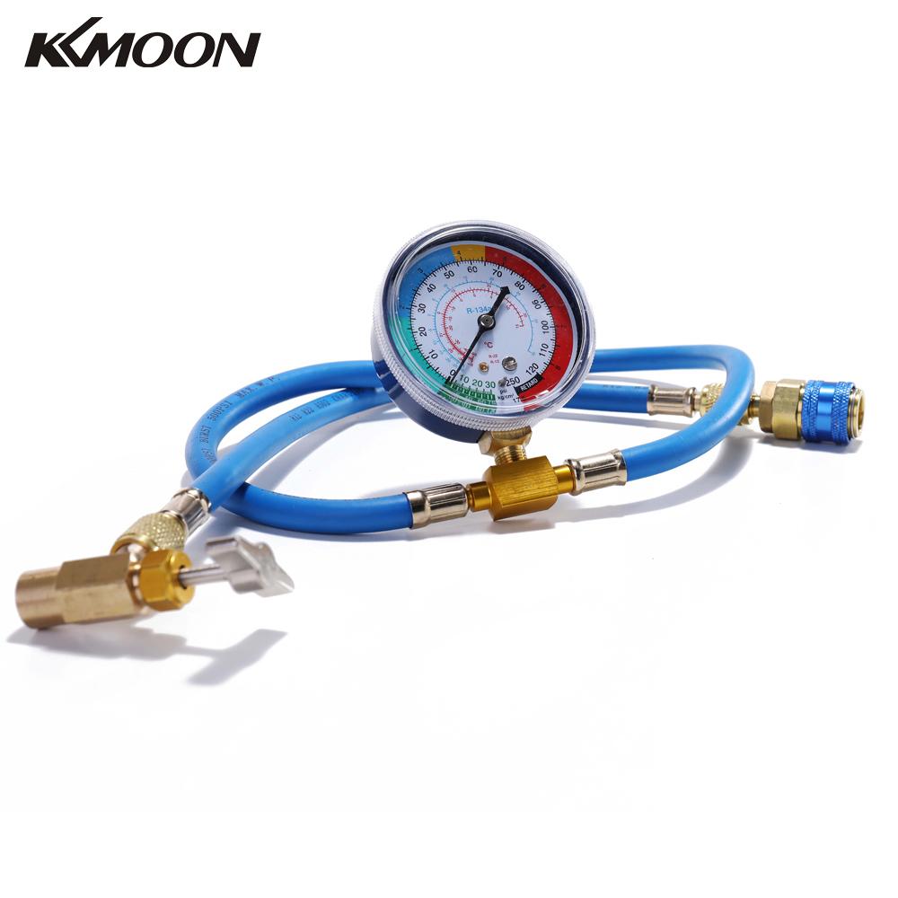 AC R134A Refrigerant Hose Pressure Gauge Kits Car Auto Air Conditioning Refrigerant Recharge Measuring Hose Gauge Kit