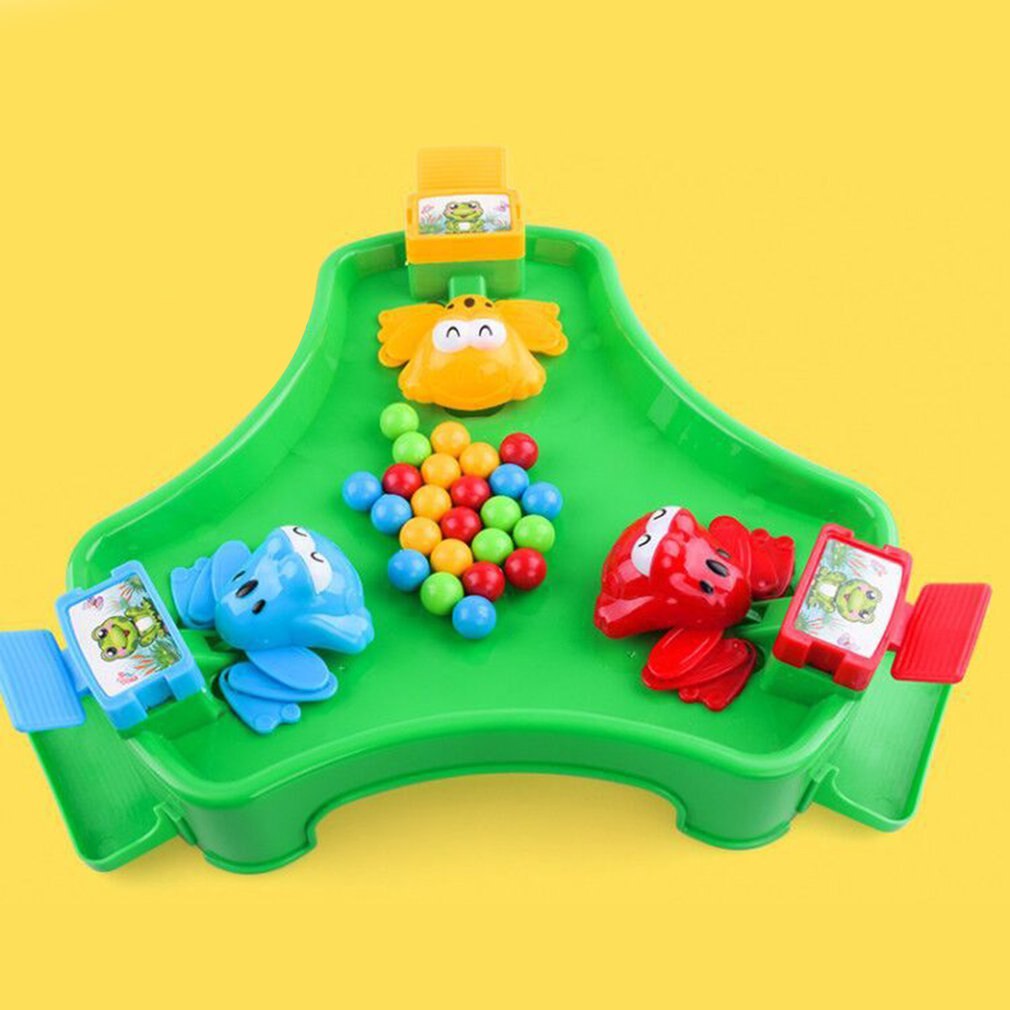 Lustige Hungrig Frösche Pädagogisches Spielzeug Kreative Desktop Spielzeug Interaktive Spiel Perlen Fütterung Spielzeug Kind Puzzle spielzeug für kinder: 3 Frogs  18 beans