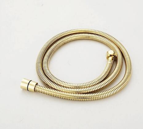 Antik brons/guld/krom 1.5m duschslang vvs flexibelt rostfritt stål dubbla sammankopplade badrumsvatten vvs slangar: Guld-