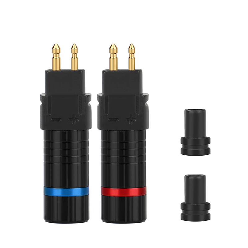 Audio Connector Adapter DIY Headphone Upgrade Plug gold P Plated Hifi Cable For HD600 HD650 HD580 HD25 Welded Earphone Jack AUX: Black 1 pair