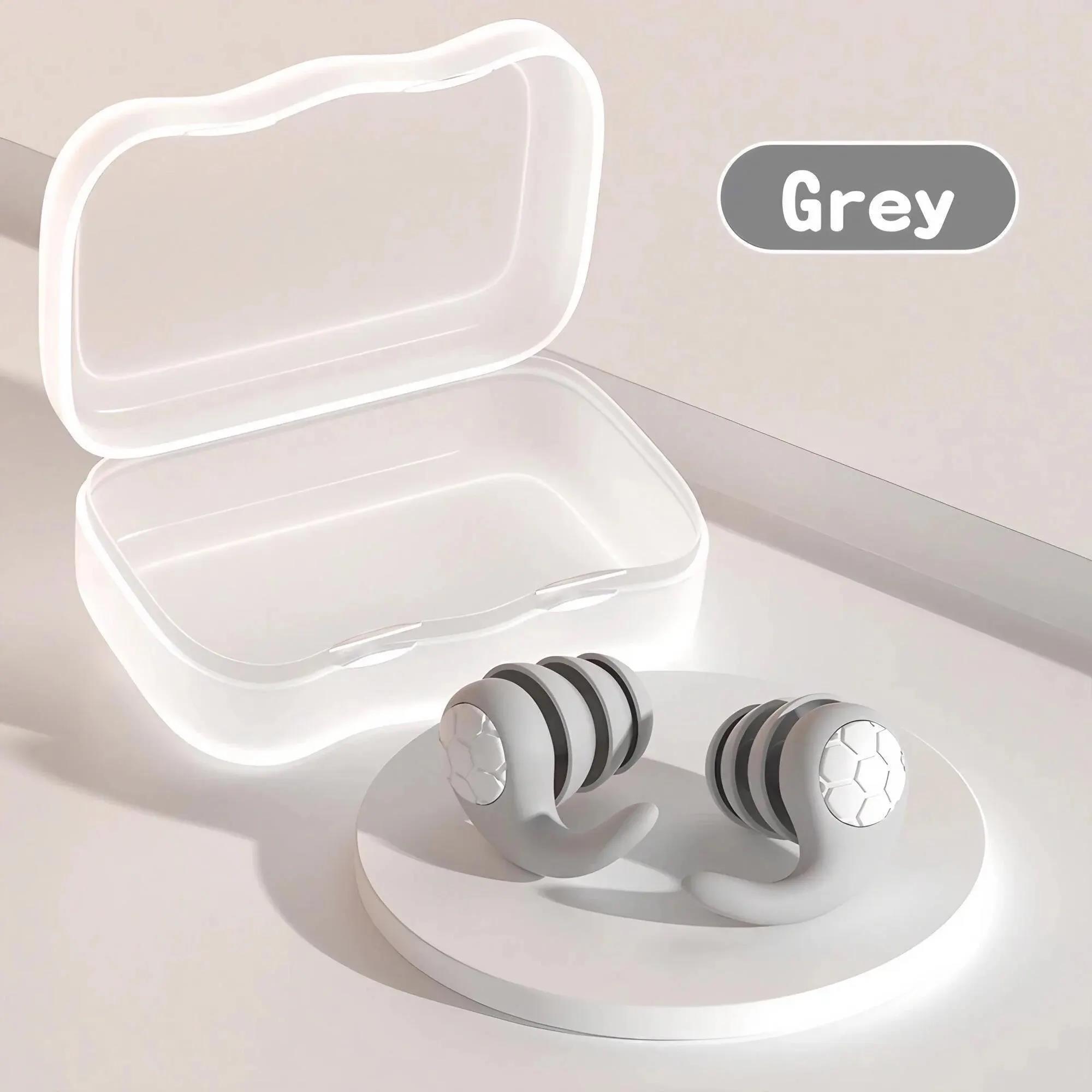 1Pair Sleeping Ear Plugs Noise Reduction Waterproof Earplug Soundproof Earplug Three-Layer Mute Filter for Ear Plug: BROWN