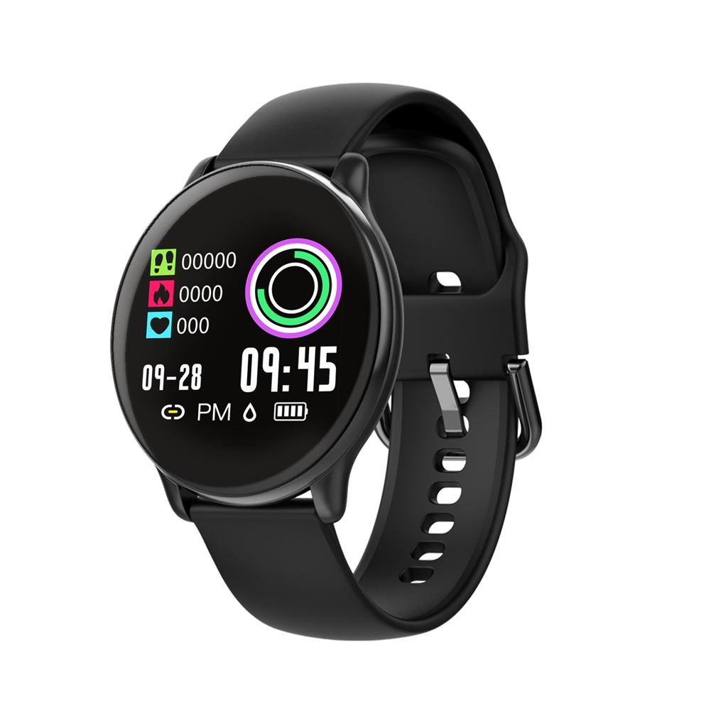 Pedometer Smart Bracelet Fitness Tracker Health Watch Heart Rate Blood Pressure Monitor IP68 Waterproof Bluetooth For Women Men: Black