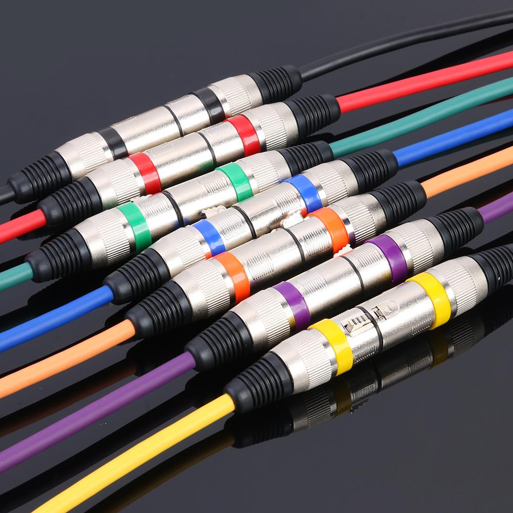 Zink-legierung stecker Bunte 5,9 ft DMX Bühne DJ Kabel XLR 3Pin Männlichen zu Weiblichen Stecker Draht verbindung von audio ausrüstung