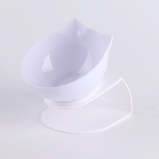 Miska dla kota karmnik dla psa podwójna doniczka automatyczne przechowywanie wody i antypoślizgowy podajnik dla zwierząt domowych: pojedynczy biały