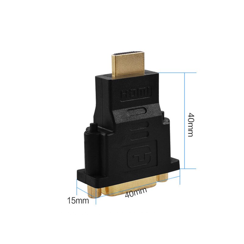 Mini Dual Link DVI i 24+5 Male to a HDMI Male Adapter Cable DVI-i Connector Splitter Converter Jack Wire Cord for HDTV PC