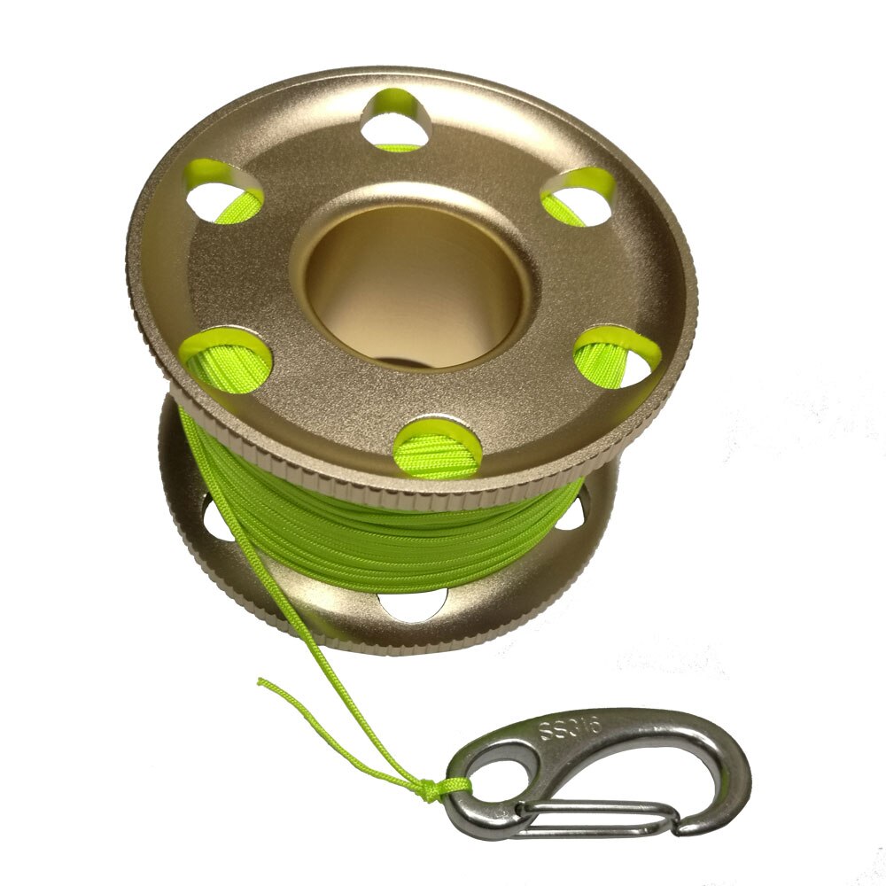 Tauch-Fingerrolle - 30/50M Leine - Aluminium & Edelstahl - Wracktauchen Sicherheitsausrüstung