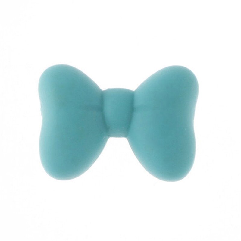 Anneau de dentition en Silicone à nœuds | Perles pour bébé, bricolage, perle d'infirmière, bijoux Chewable Silicone bébé, perles de dentition: 003turquoise