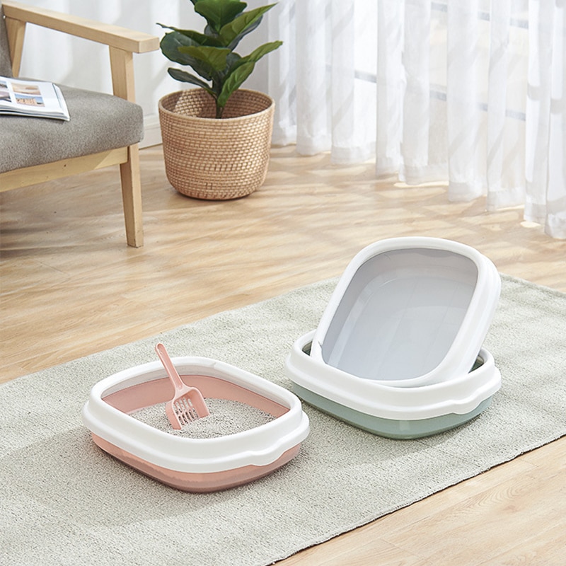 Pet Cats Litter Box Toilet Cleaning House Detachable 3 Color Dog Cat Poop Cleaner Litter SandBox Bedpan with Scooper Pet Toilets