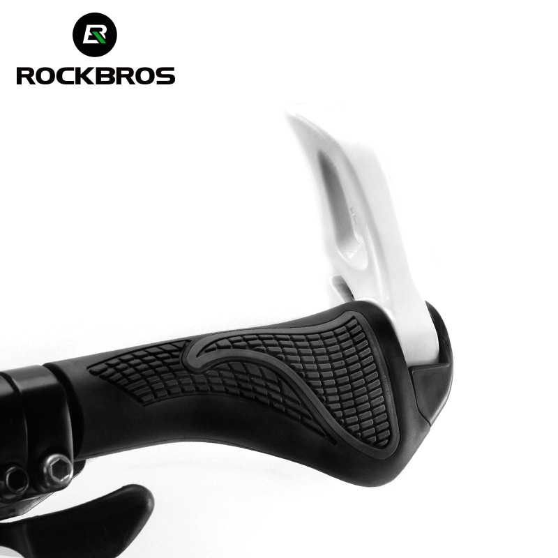 Rockbros fietsstuur grip ergonomische antislip rubberen handgrepen lock-on cover fietsstuur mtb racefiets accessoires