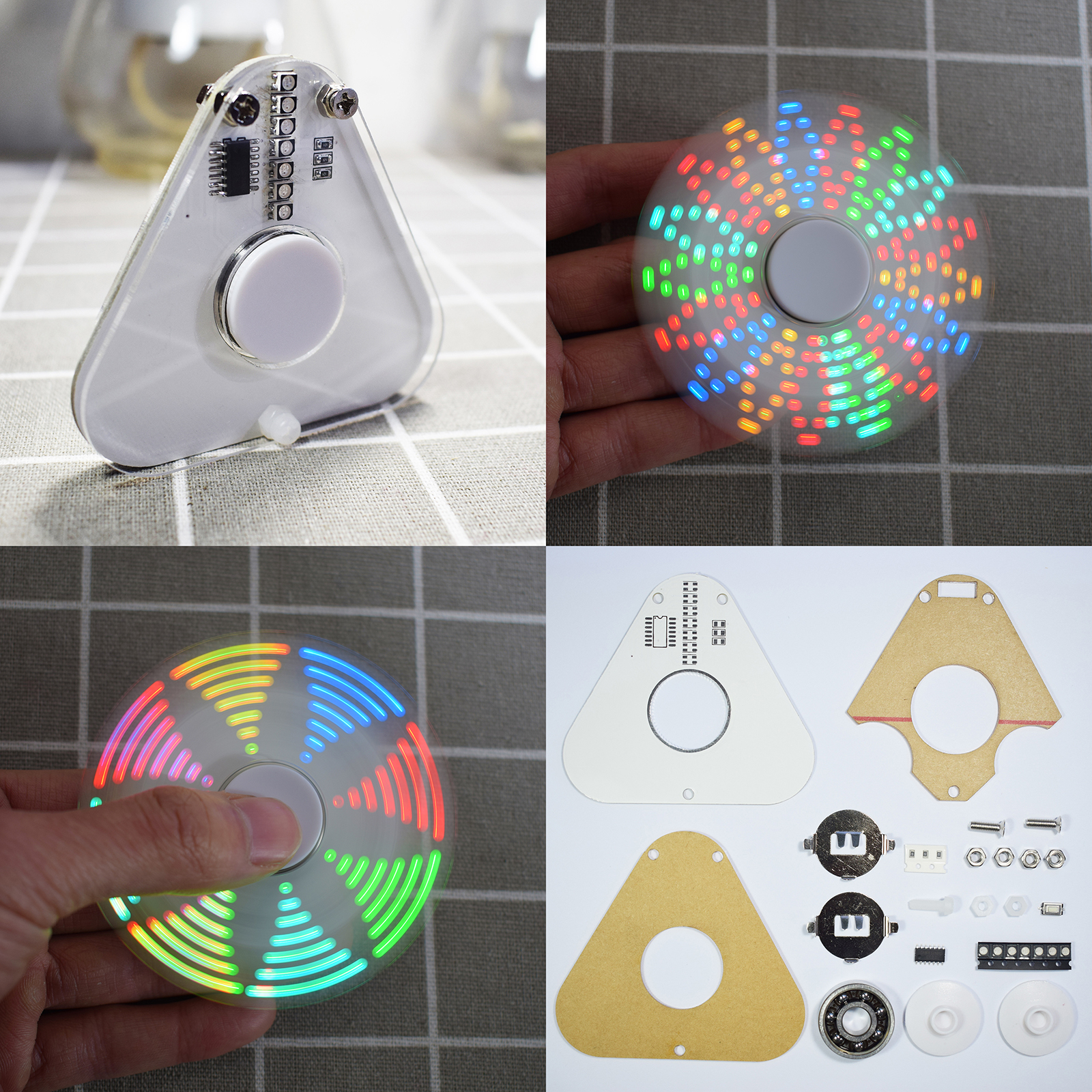 DIY Round Triangle LED Handheld POV Rotation SMD L... – Grandado