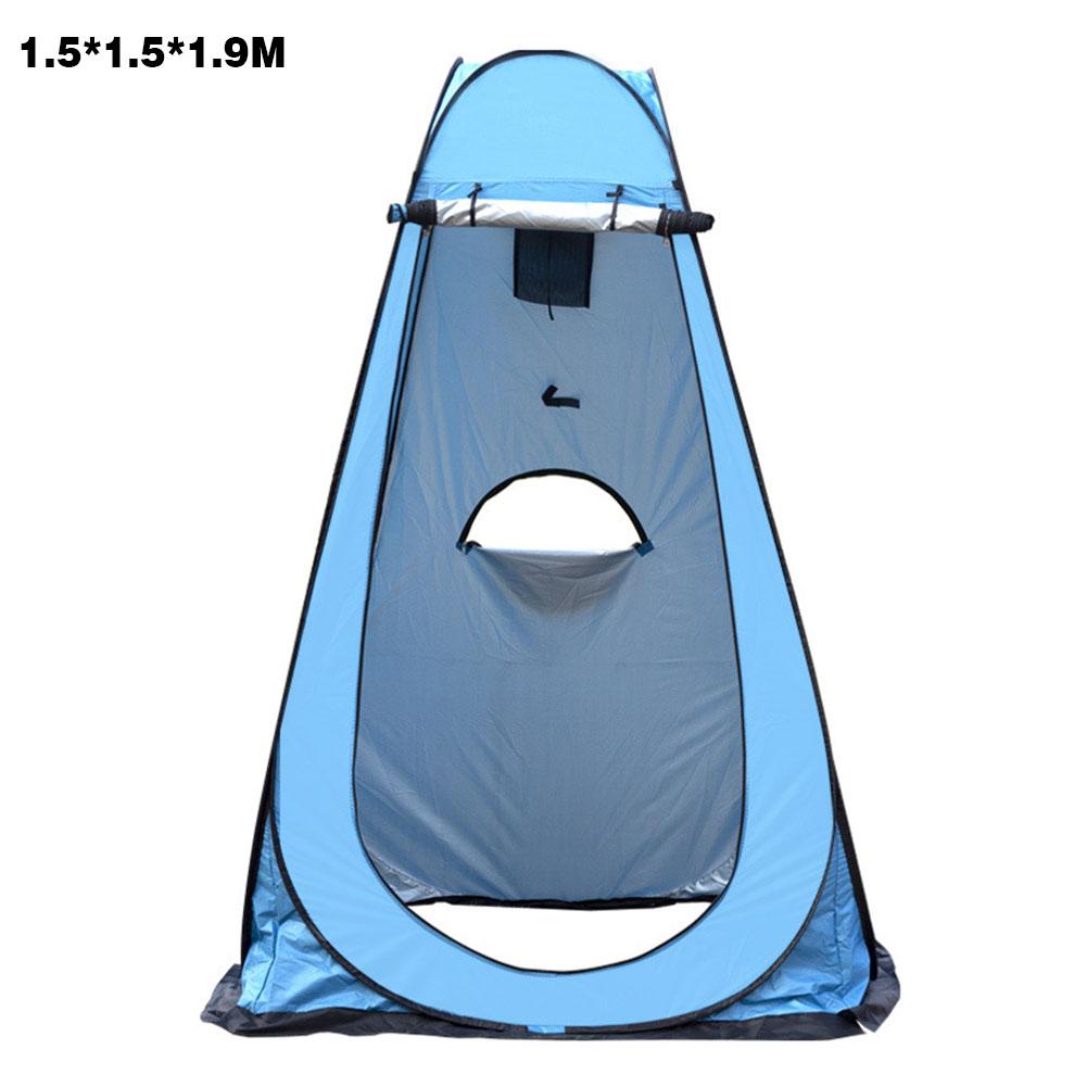 Pop Up Pod vestiaire tente de confidentialité instantanée Portable tente de douche extérieure Camp toilette abri de pluie pour le Camping et la plage: 1.5x1.5x1.9M A