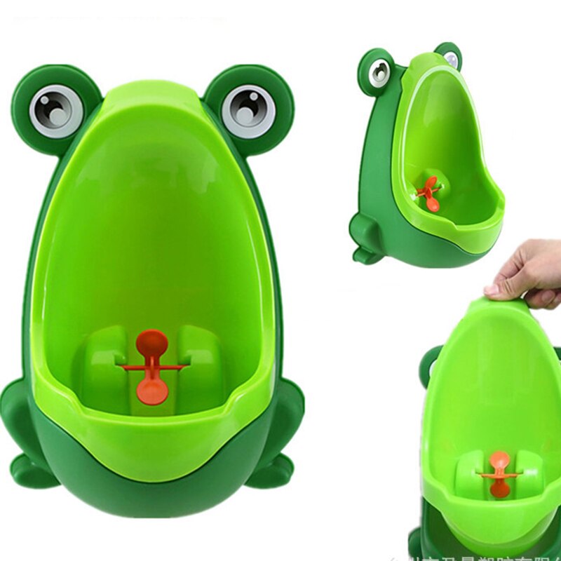 Baby Boy Potty Training Seat Frog Children&#39;s Pot Wall-Mounted Urinal for Boys Portable Toilets Connectable Water Pipe