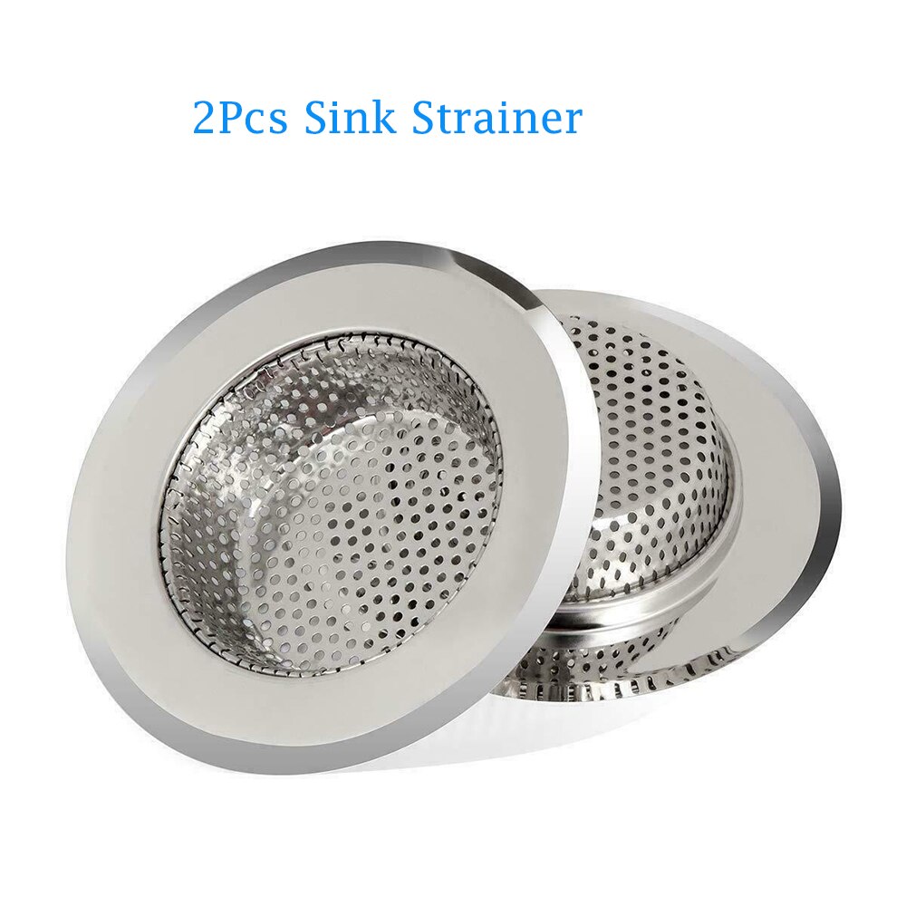 Gootsteen Zeef Rvs Goot Filter Mesh Val Bad Wastafel Diversen Afvoer Gat Zeef Keuken Gadget: 2PCS
