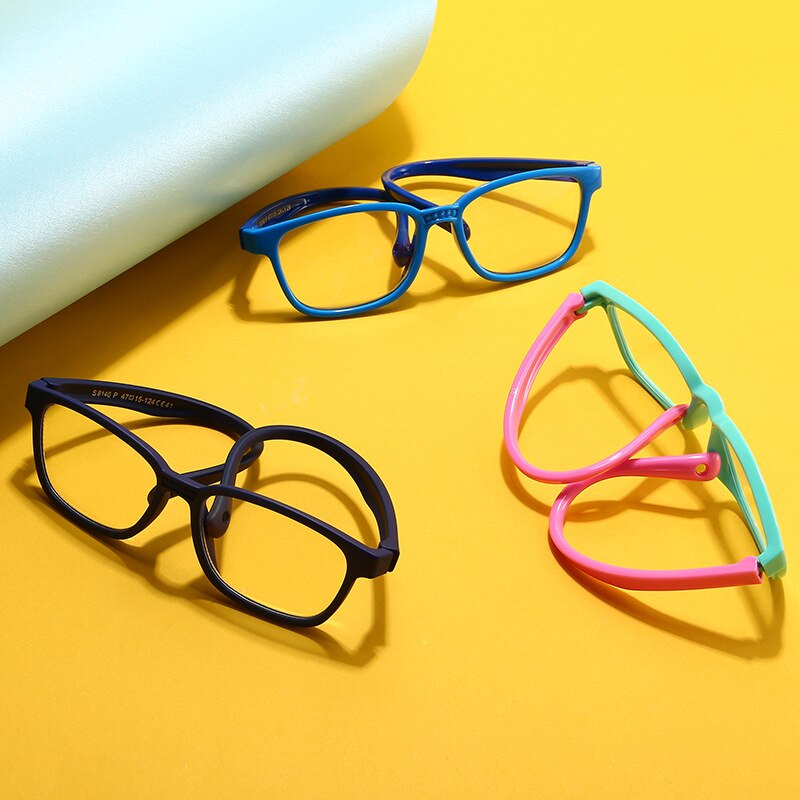 Gafas de bloqueo de luz azul para chico y niño, gafas de Marco TR90 para niño y niña, anteojos rectangulares de ordenador óptico transparente S442