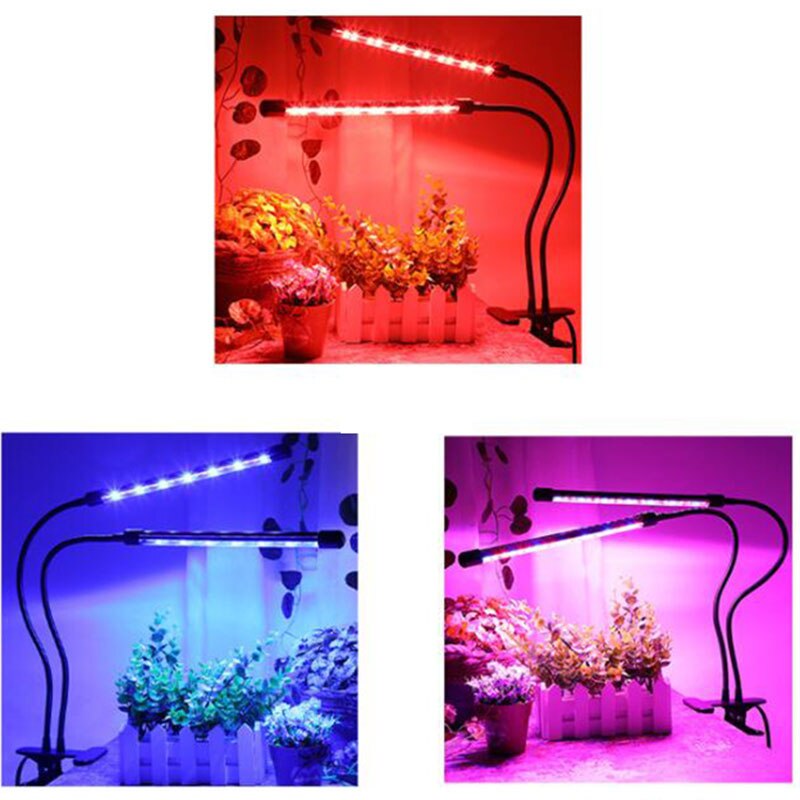 Luces LED para cultivo de plantas, iluminación con temporizador USB de 2/3/4 cabezales, adaptador de 5V para invernadero de interior, cultivo de flores, lámpara Phyto growbox