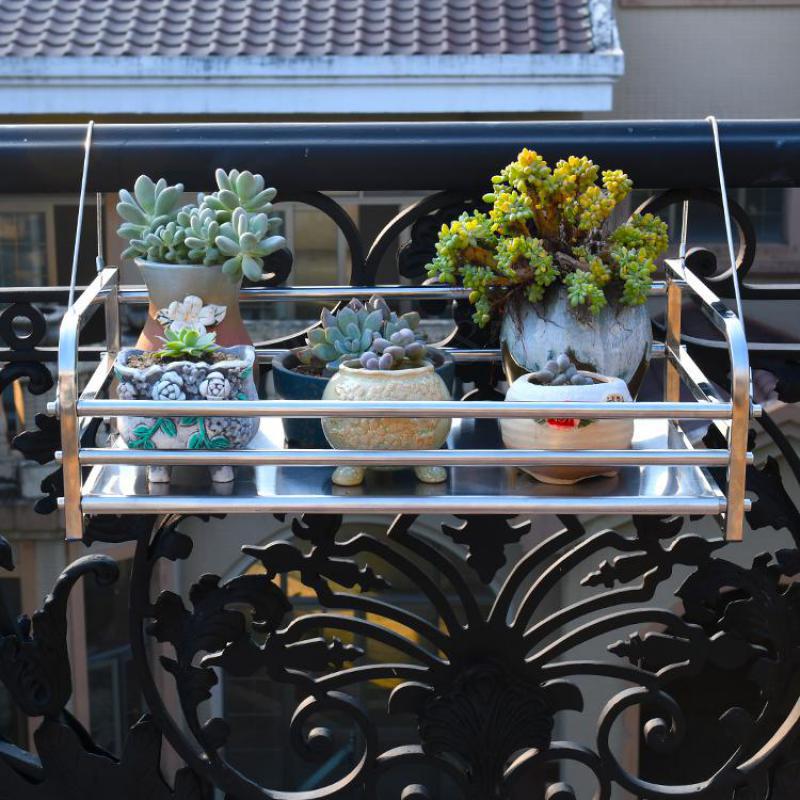 600 edelstahl blume Regal Gestell balkon geländer blumentopf aufhänger hängen sukkulente blume fenster sill draussen gebaut-in