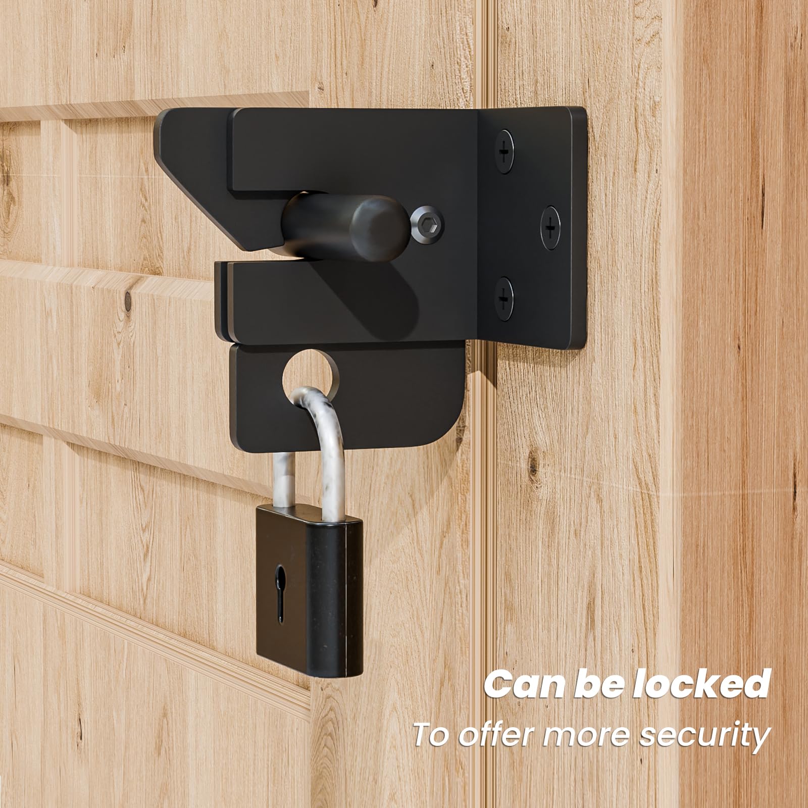 Pestillo de puerta automático para valla de madera, bloqueo de puerta automático, palanca de gravedad para puerta de valla de madera, Pestillos de puerta, negro