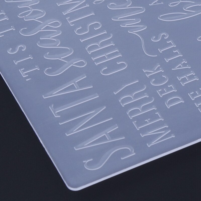 Letter Santa Peace Plastic Embossing Folder for Scrapbooking DIY Photo Diary Album Paper Card Scrapbook Decoration Ornament