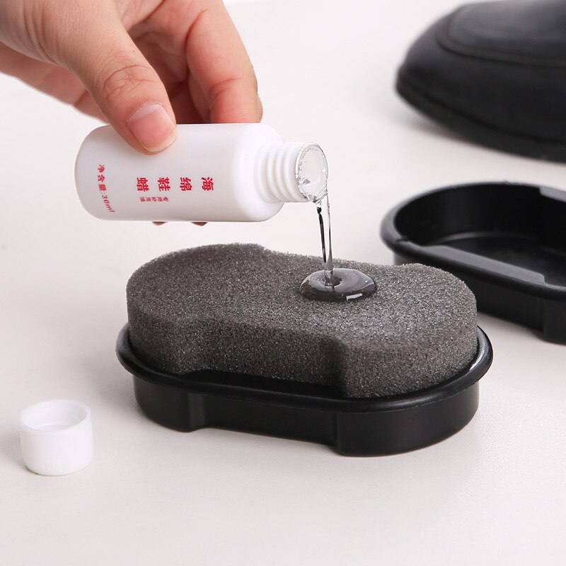 Multifunctional Leather Care Shoe Polish Portable Double-sided Sponge Shoe Brush Leather Shoes Cleaning Artifact Shoes Cleaner