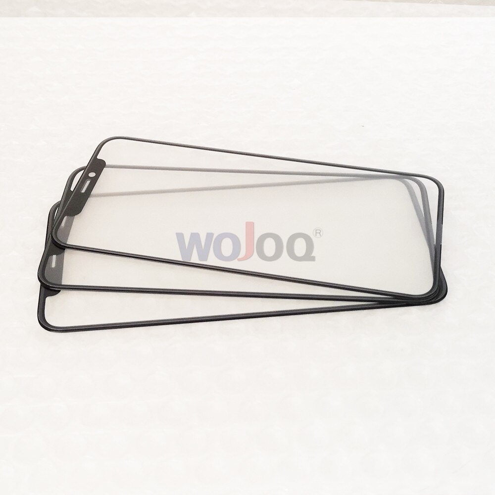 Vidro da tela de toque + oca para iphone x xs max painel de toque frontal display lcd exterior lente vidro capa reparo do telefone substituir peças
