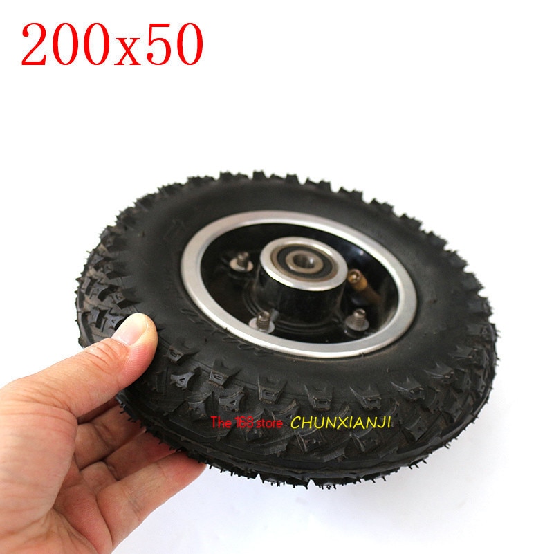 200 x 50 lufthjul dekk 8 x 2 " og innerrør off-road dekk for elektrisk sparkesykkel rullestol lastebil pneumatisk vogn vogn 200*50