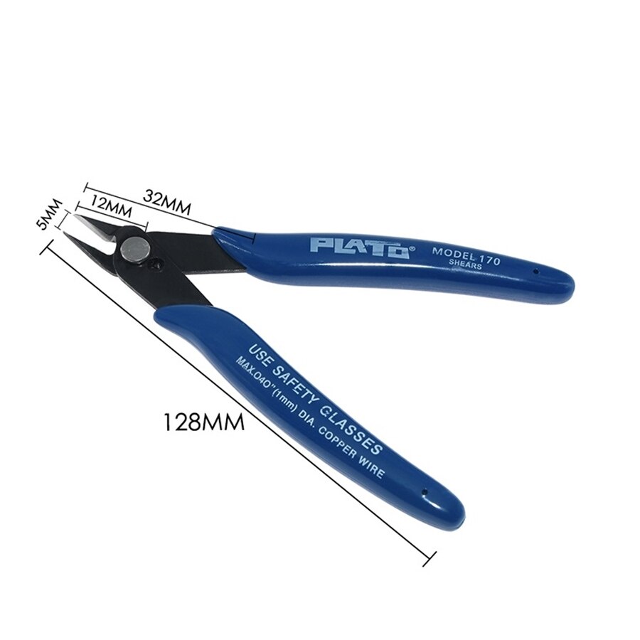 PLATO 170 Wishful Clamp DIY Electronic Diagonal Pliers Side Cutting Nippers Wire Cutter U.S. US American Plato