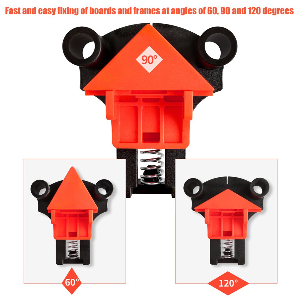 Rugged 60/90/120 Degree Right Angle Clamp Clip DIY Multi-Angle Clamp Corner Clamps Quick Fixed Fishtank Glass Corner Woodwork