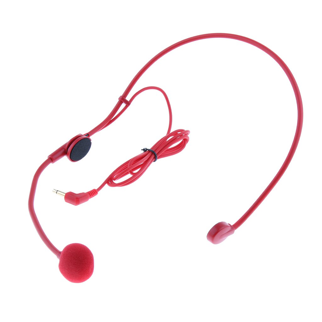 Mini 3.5mm Wired Headset Headworn Microphone for Tour Guide Teaching Speech